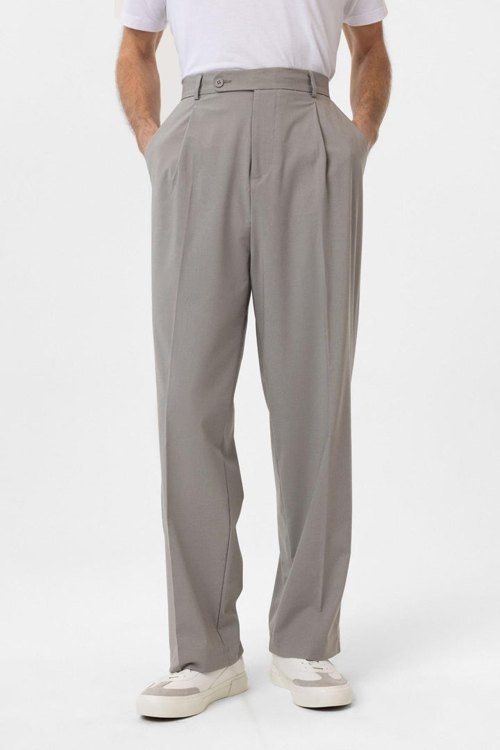 ANT Antioch Open Gray Baggy High Waist Men's Fabric Pants - Gahanna