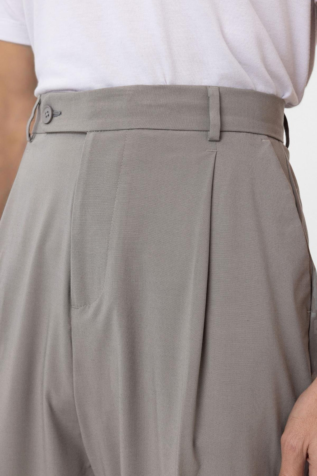 ANT Antioch Open Gray Baggy High Waist Men's Fabric Pants - Gahanna