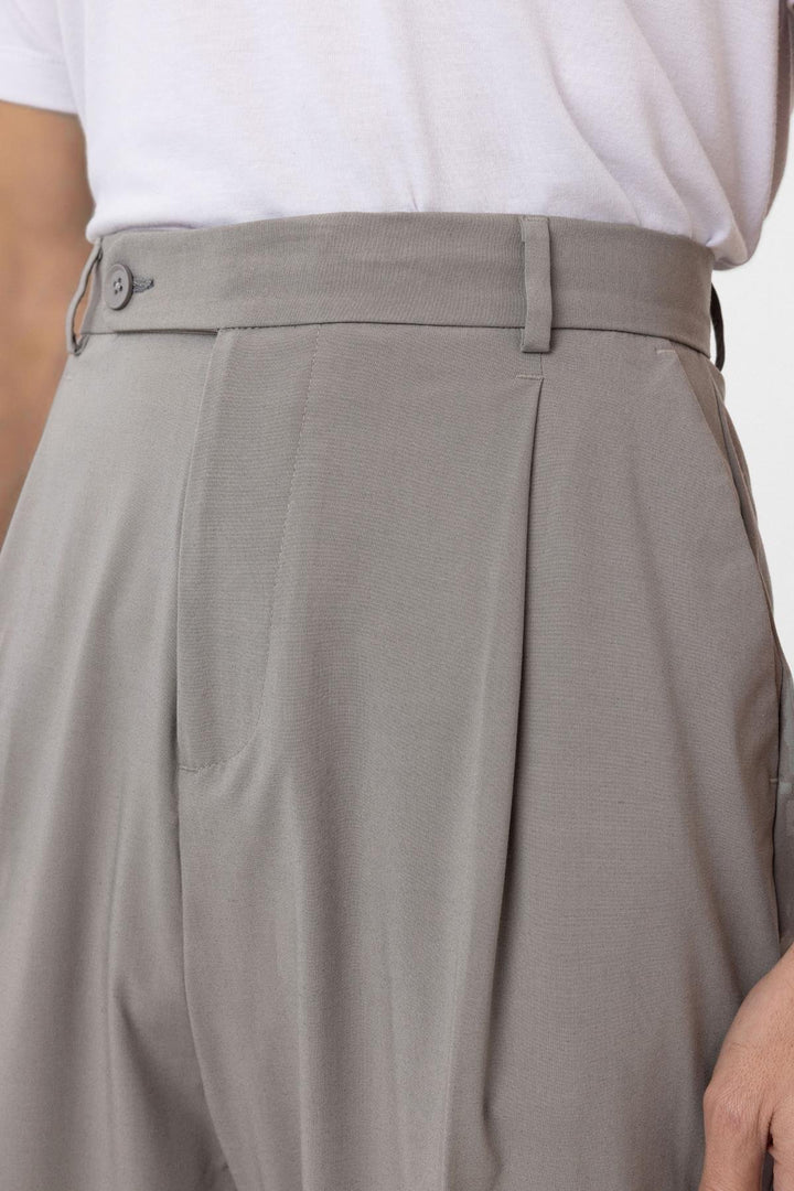 ANT Antioch Open Gray Baggy High Waist Men's Fabric Pants - Gahanna