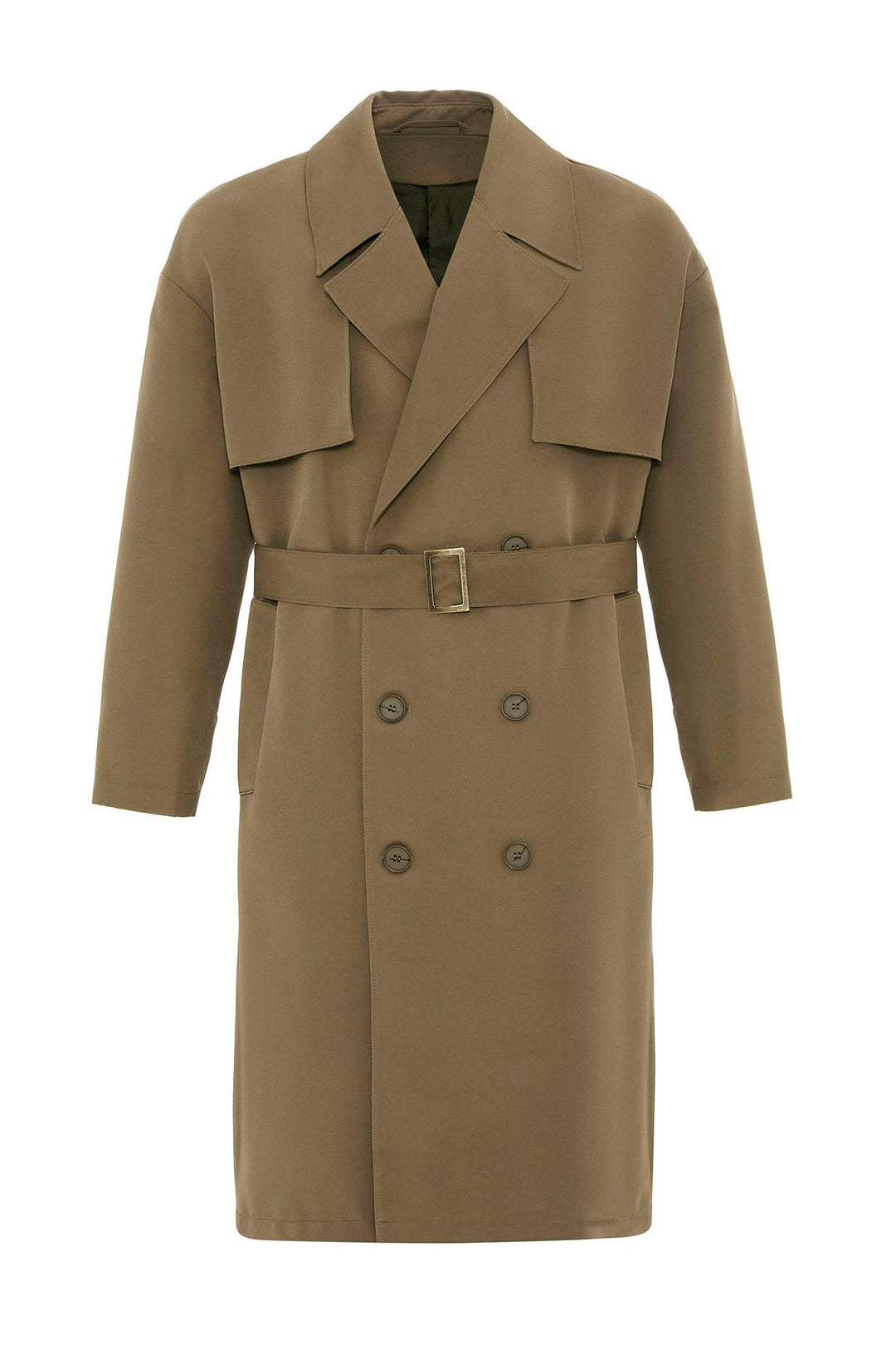 ANT Double Breasted Closure Belted Trench Coat - Sioux Falls