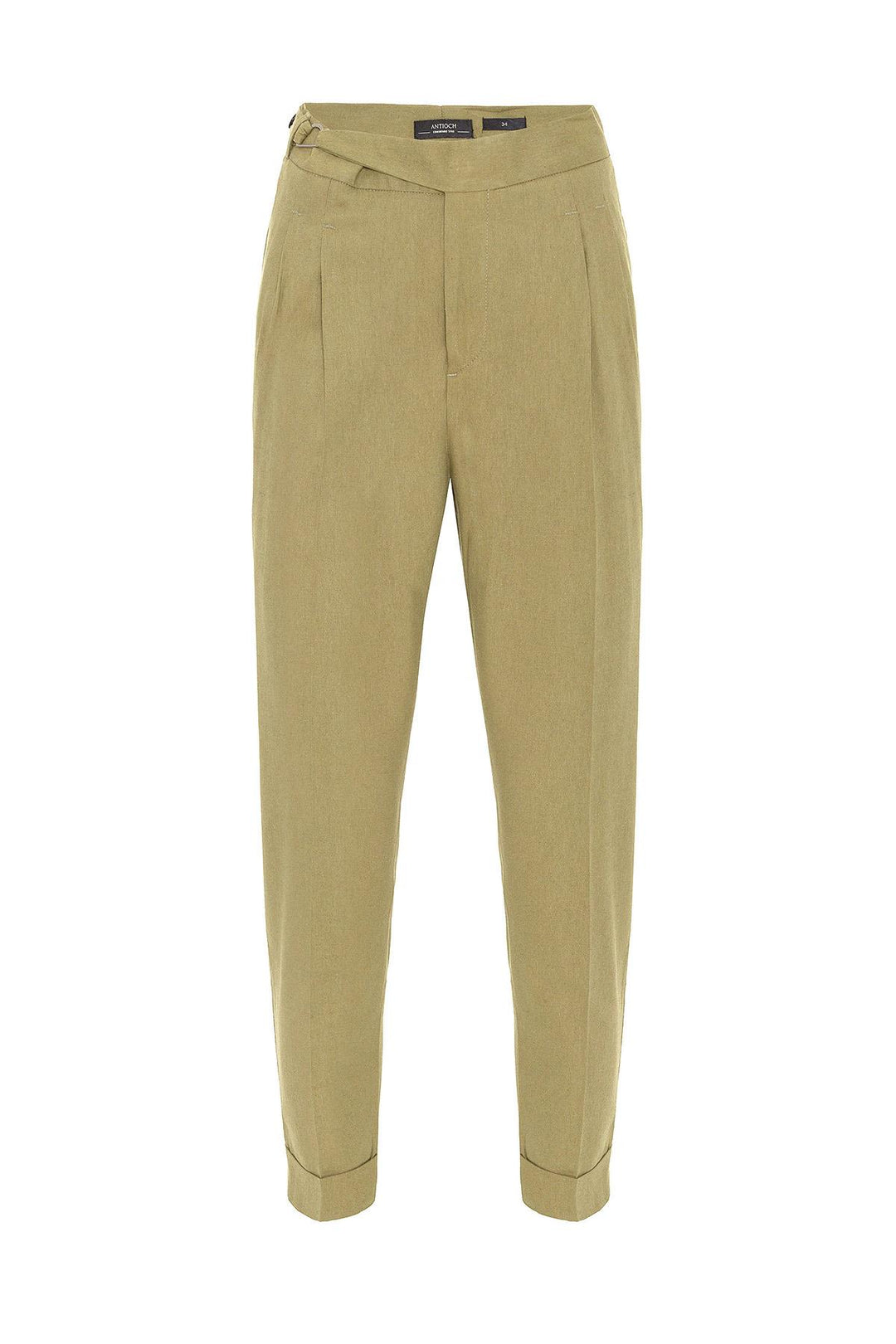 ANT High Waist Linen Blend Pleated Men's Trousers - Ipswich
