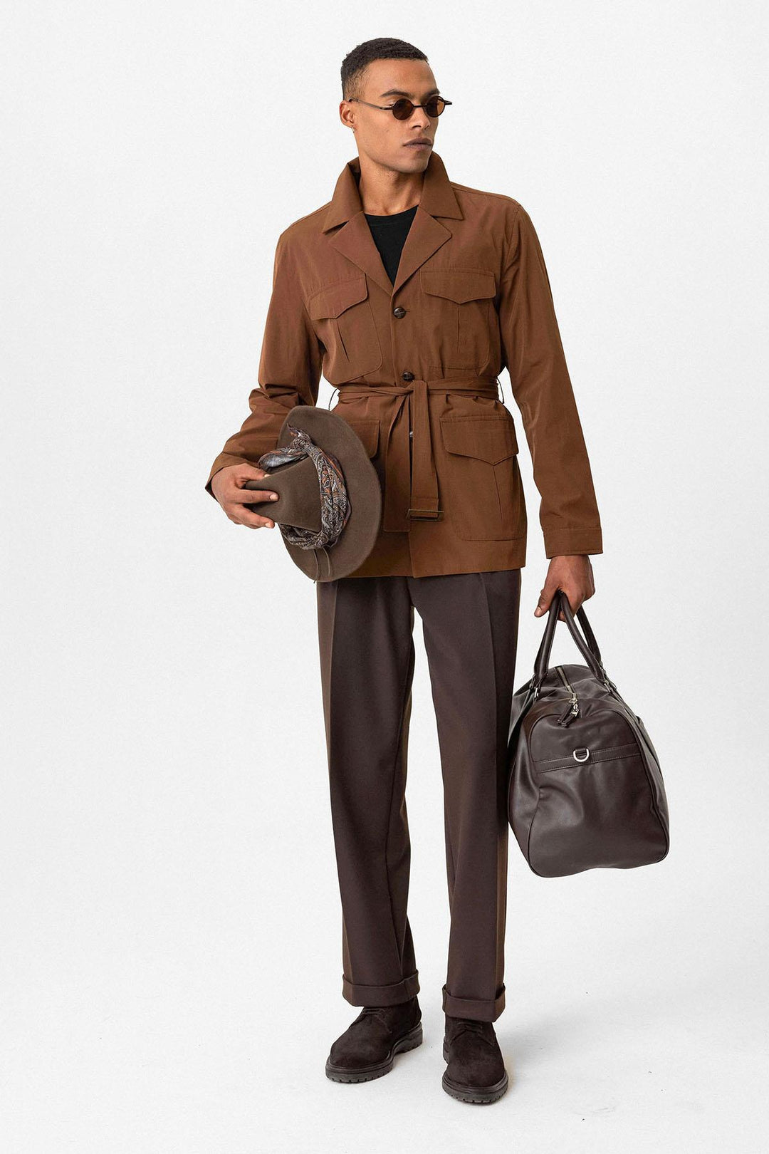 ANT Belted Safari Men's Trench Coat - Abbotsford