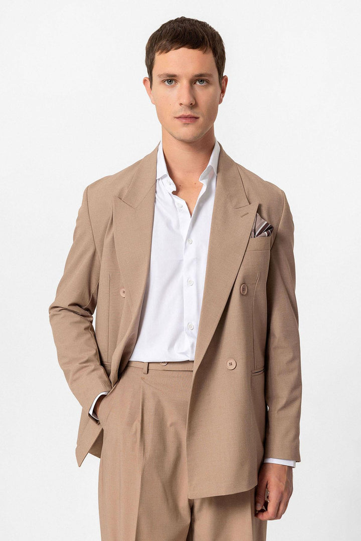 ANT Single Button Double-breasted Men's Blazer Jacket - Walkden