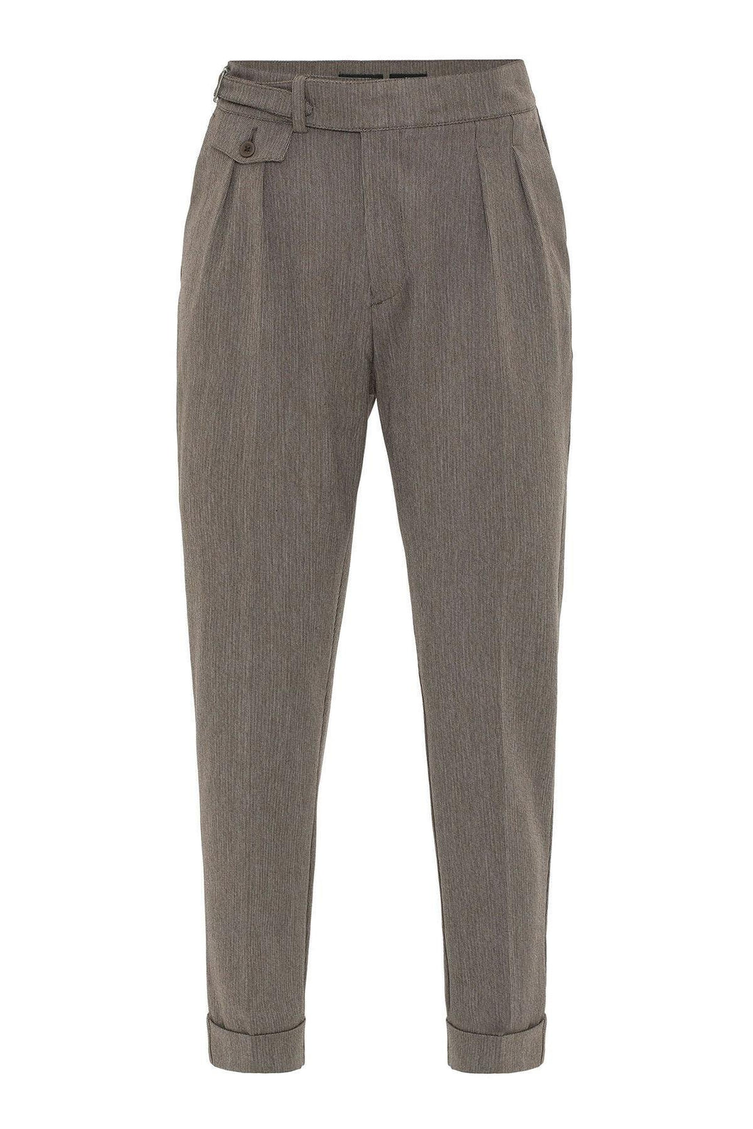 ANT Antioch Open Coffee Buckle Detailed High Waist Men's Pants - North Miami Beach