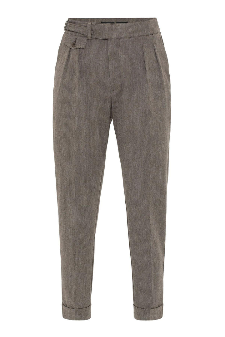 ANT Antioch Open Coffee Buckle Detailed High Waist Men's Pants - North Miami Beach