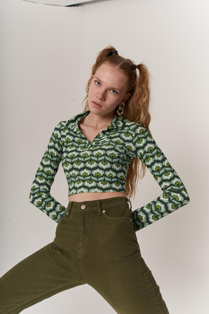 HLLY Women Greeny Blouse Green - Huntington