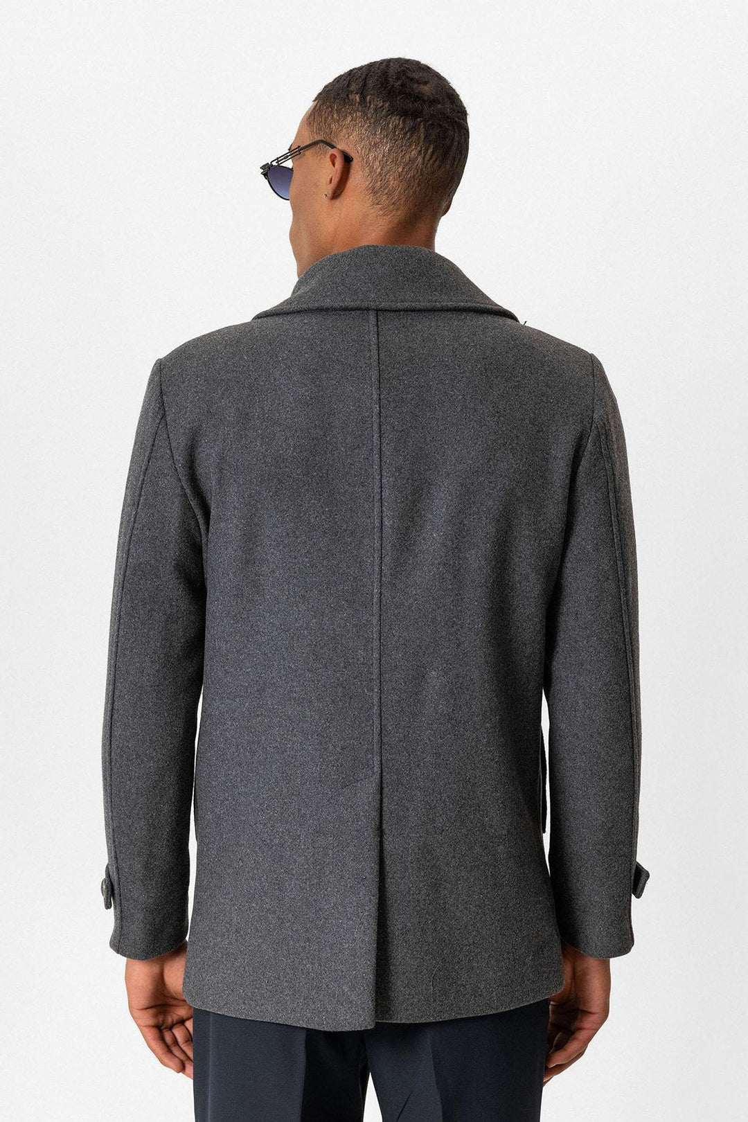 ANT Fur Collar Detailed Double Breasted Men's Coat - Nikopol
