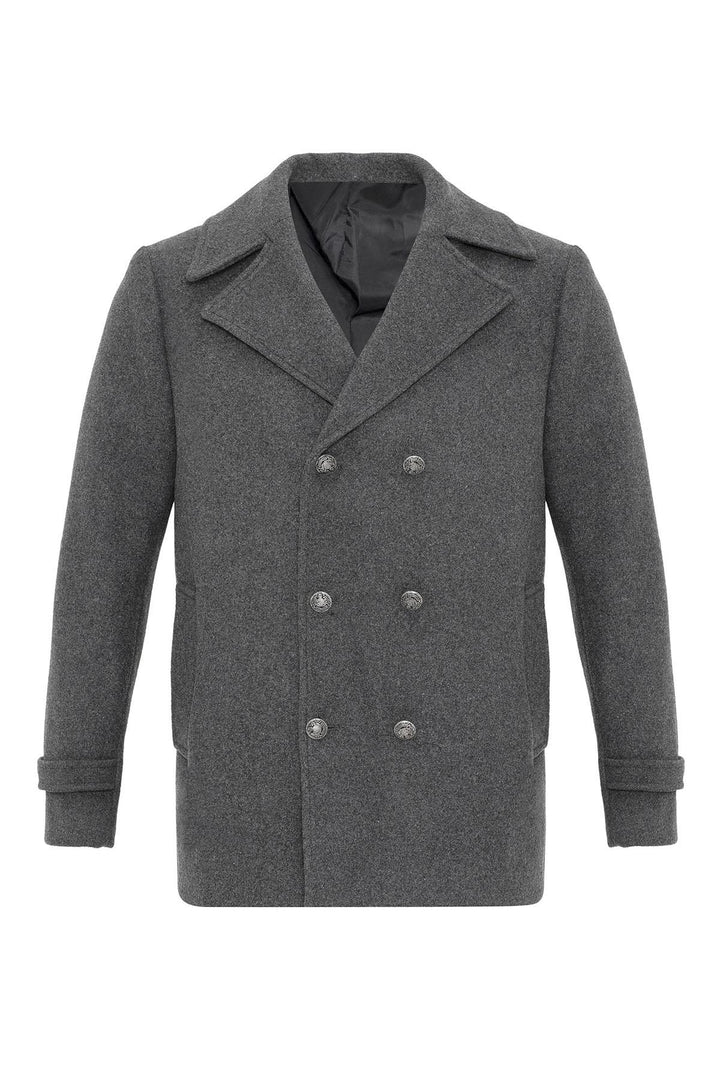 ANT Fur Collar Detailed Double Breasted Men's Coat - Nikopol