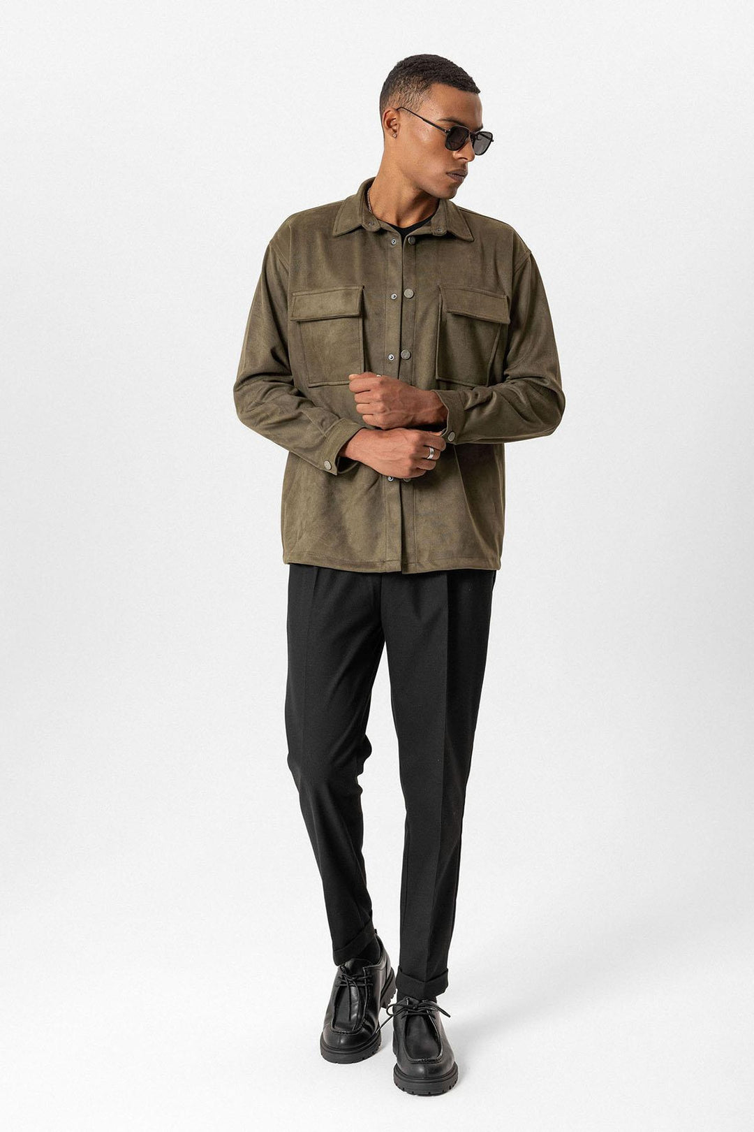 ANT Suede Regular Fit Men's Shirt with Metal Buttons - Lynwood