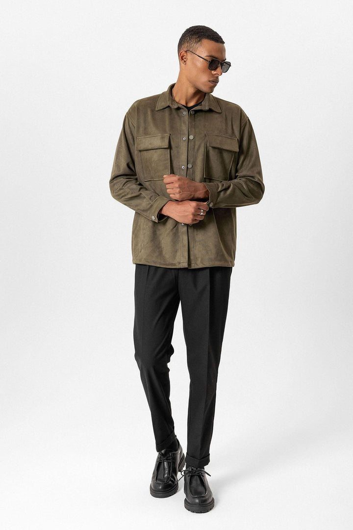 ANT Suede Regular Fit Men's Shirt with Metal Buttons - Lynwood