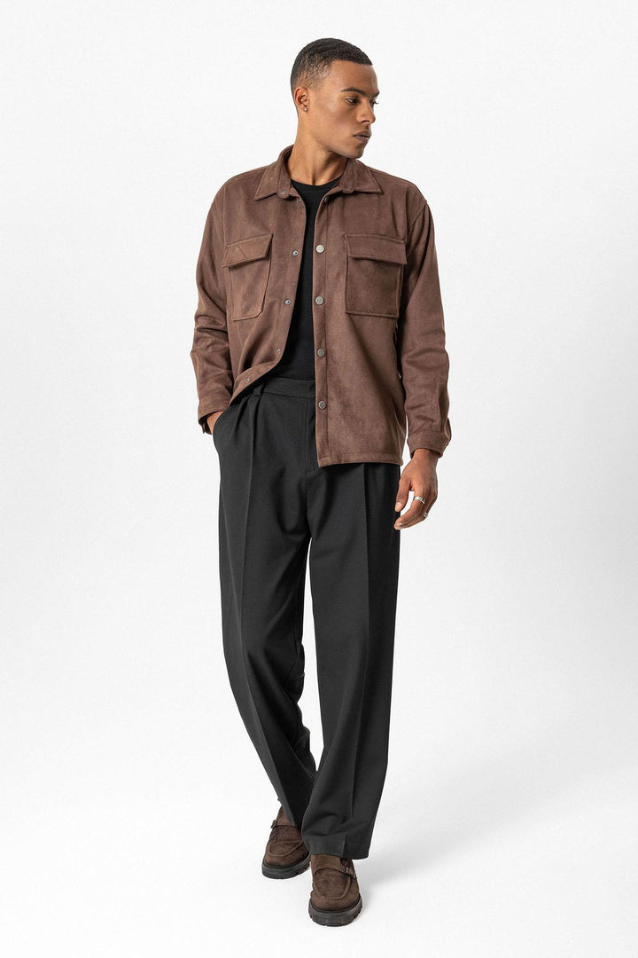 ANT Suede Regular Fit Men's Shirt with Metal Buttons - Villach