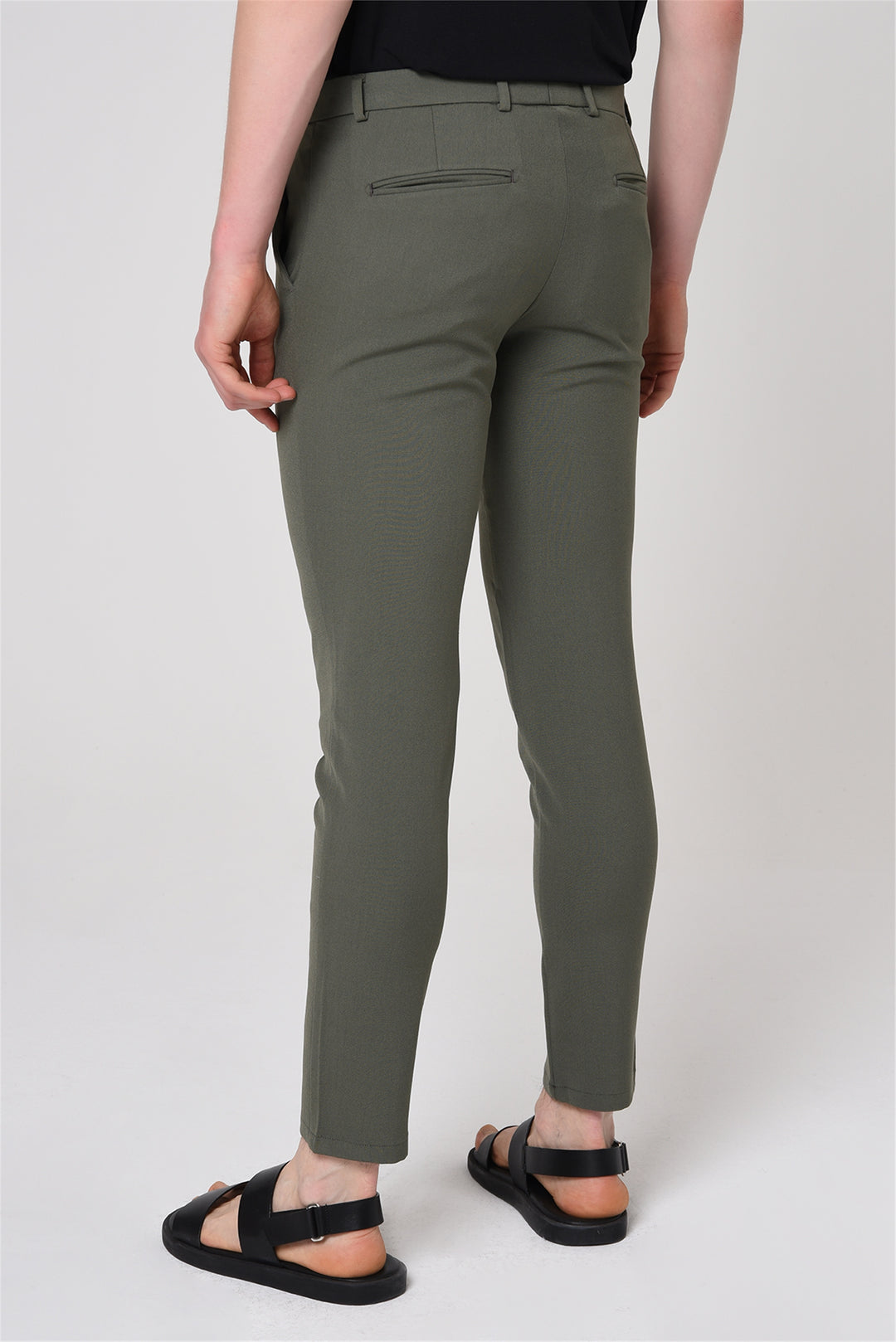 ANT Men's Slim Fit Straight Accessory Fabric Trousers - Lagkadás