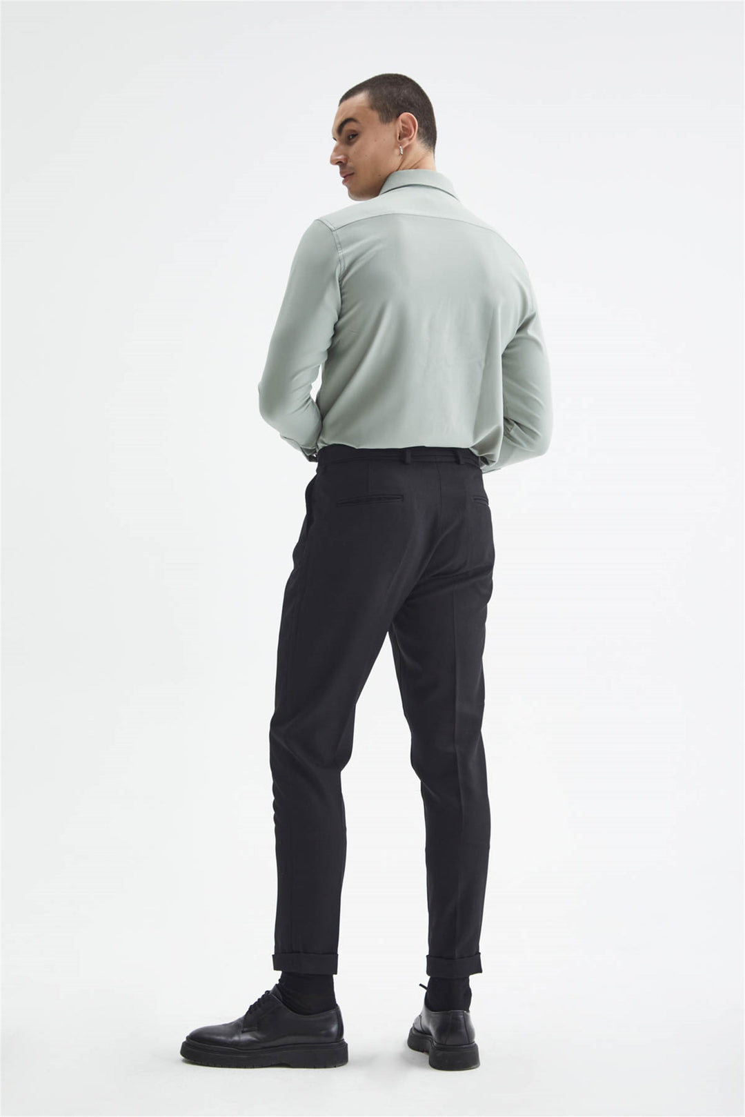 ANT Slim Fit Men's Long Sleeve Wide Collar Shirt - Fulham
