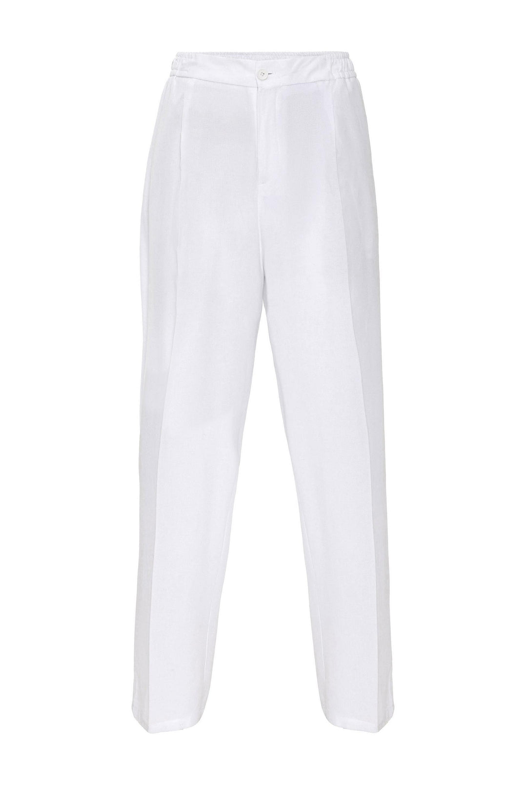 ANT High Waist Pleated Linen Blend Men's Trousers - Geneva