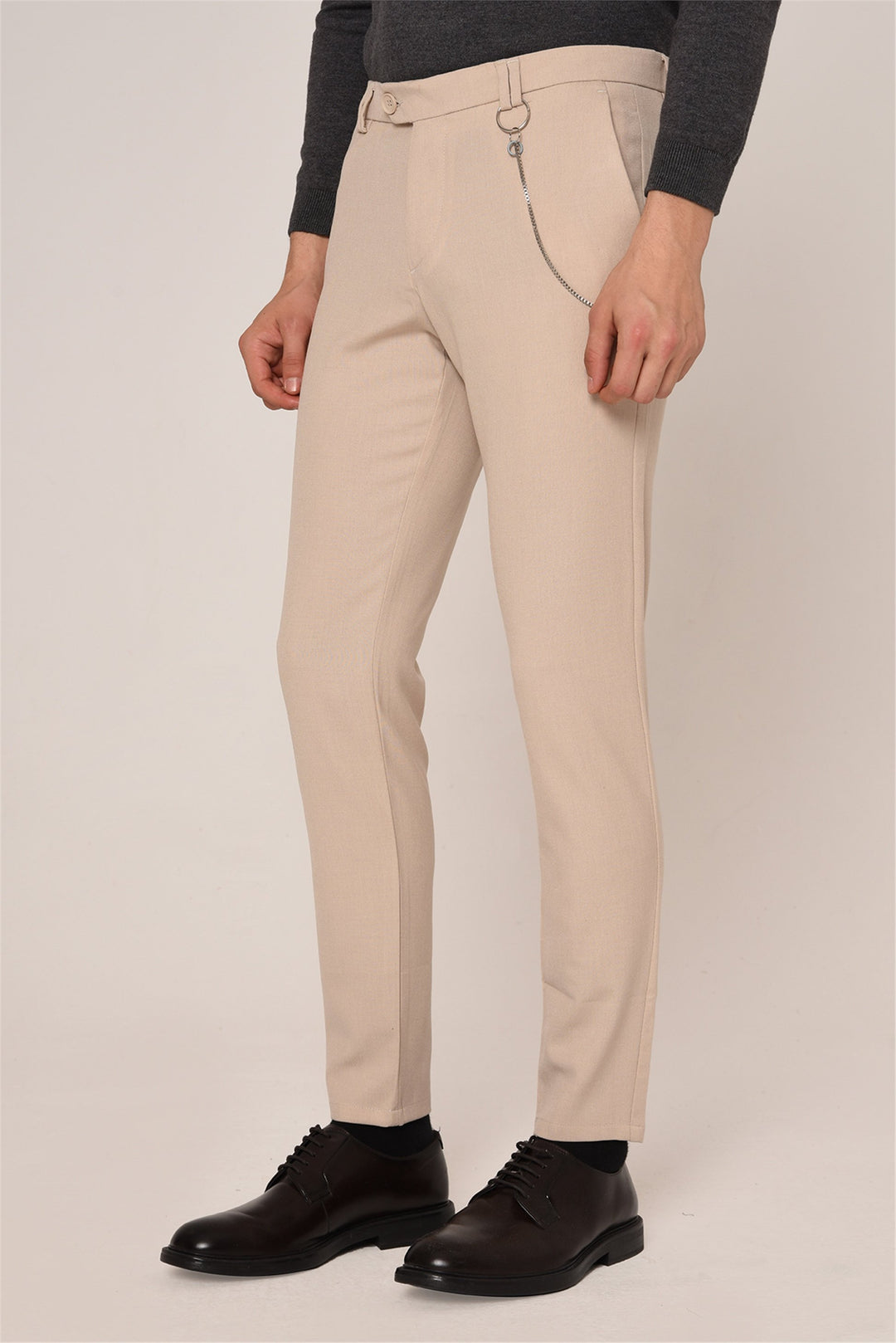 ANT Men's Slim Fit Straight Accessory Fabric Trousers - Sioux Falls