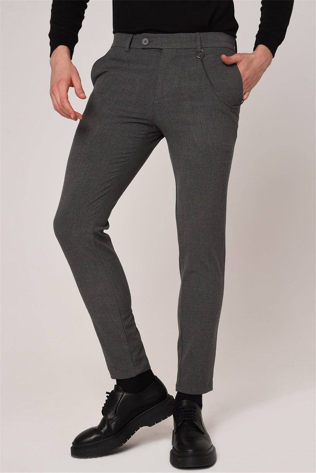 ANT Men's Accessory Detail Slim Fit Trousers - Canicattì