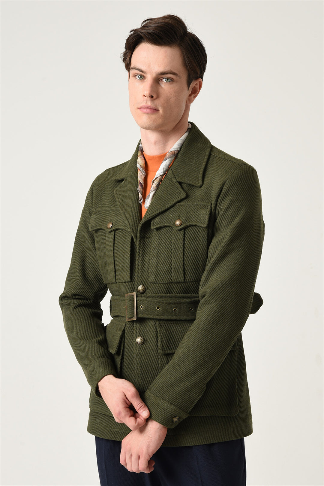 ANT Men's Camp  Collar Belt Detailed Seasonal Coat - Dakota Ridge