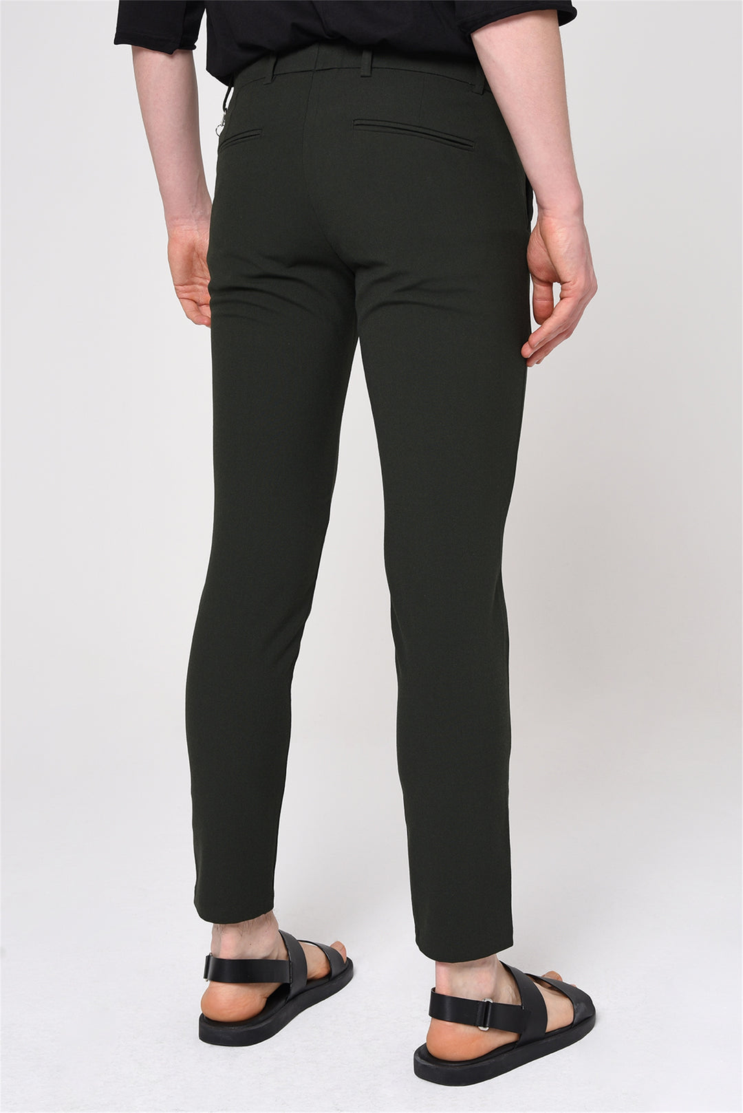 ANT Men's Slim Fit Straight Accessory Fabric Trousers - Montreuil