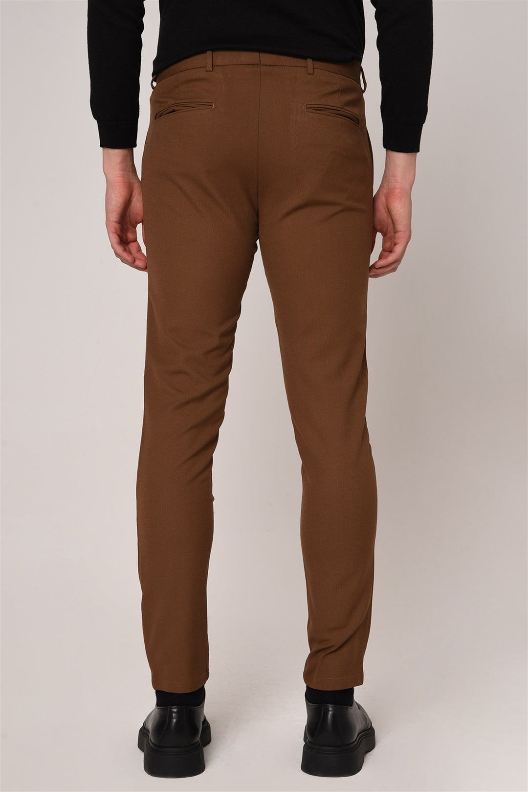 ANT Men's Slim Fit Straight Accessory Fabric Trousers - Tlalmanalco