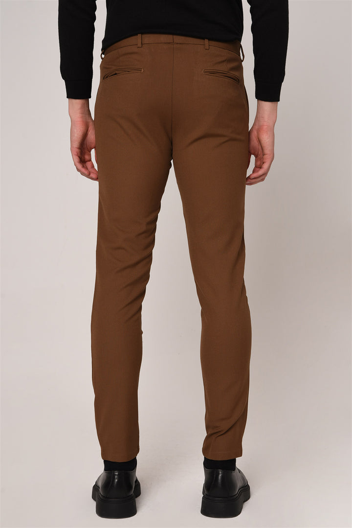 ANT Men's Slim Fit Straight Accessory Fabric Trousers - Tlalmanalco