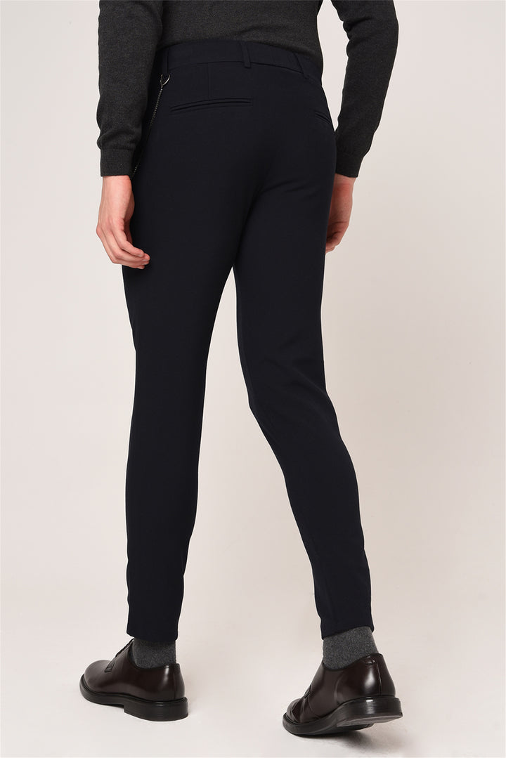 ANT Men's Slim Fit Straight Accessory Fabric Trousers - Maisons-Alfort