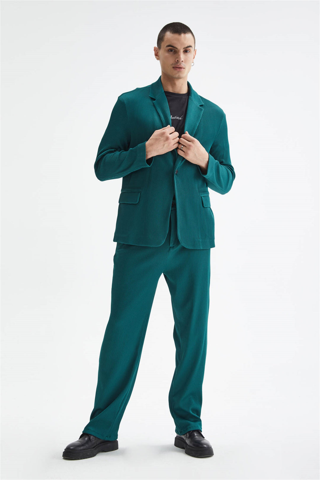 ANT Men's Ribbed Textured Oversize Suit - Neu-Ulm