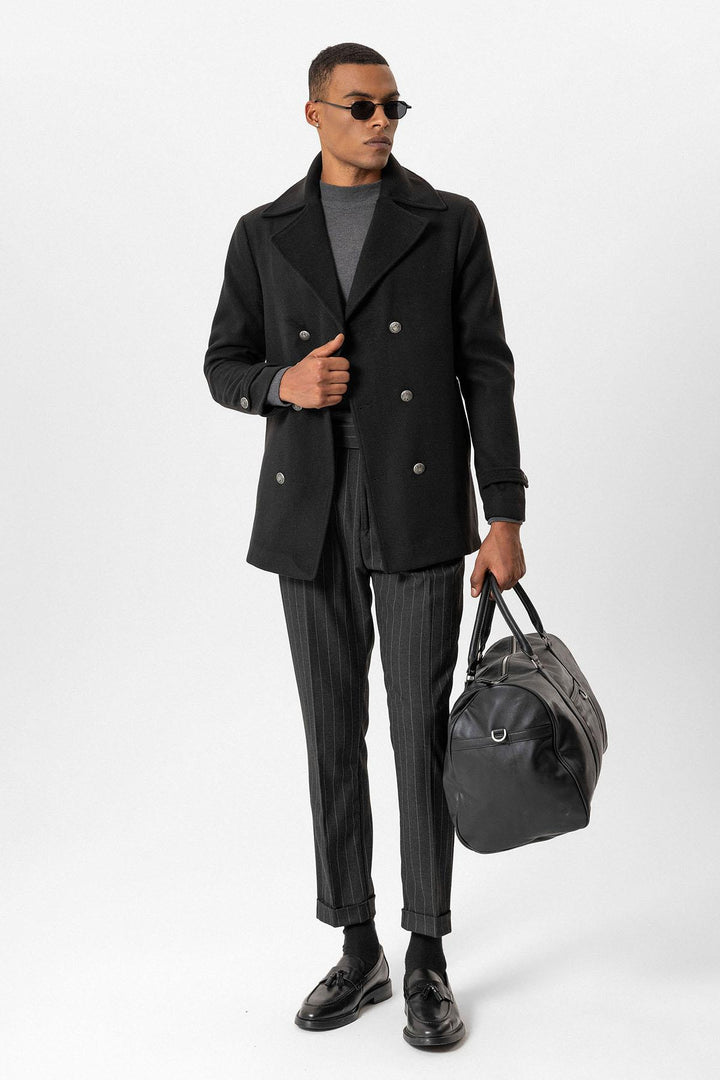 ANT Fur Collar Detailed Double Breasted Men's Coat - Neustadt