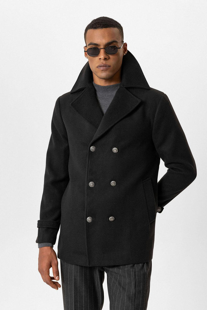 ANT Fur Collar Detailed Double Breasted Men's Coat - Neustadt
