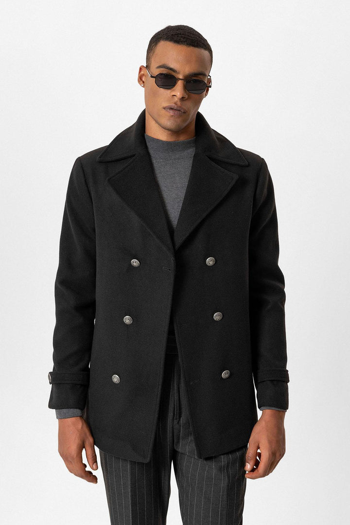 ANT Fur Collar Detailed Double Breasted Men's Coat - Neustadt