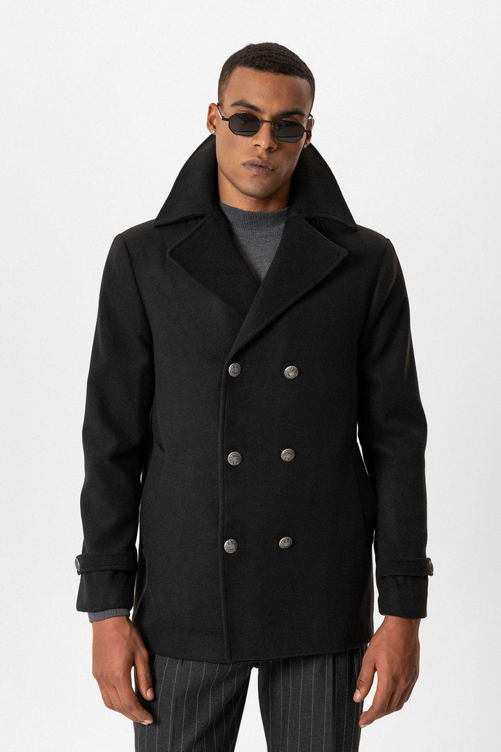 ANT Fur Collar Detailed Double Breasted Men's Coat - Neustadt