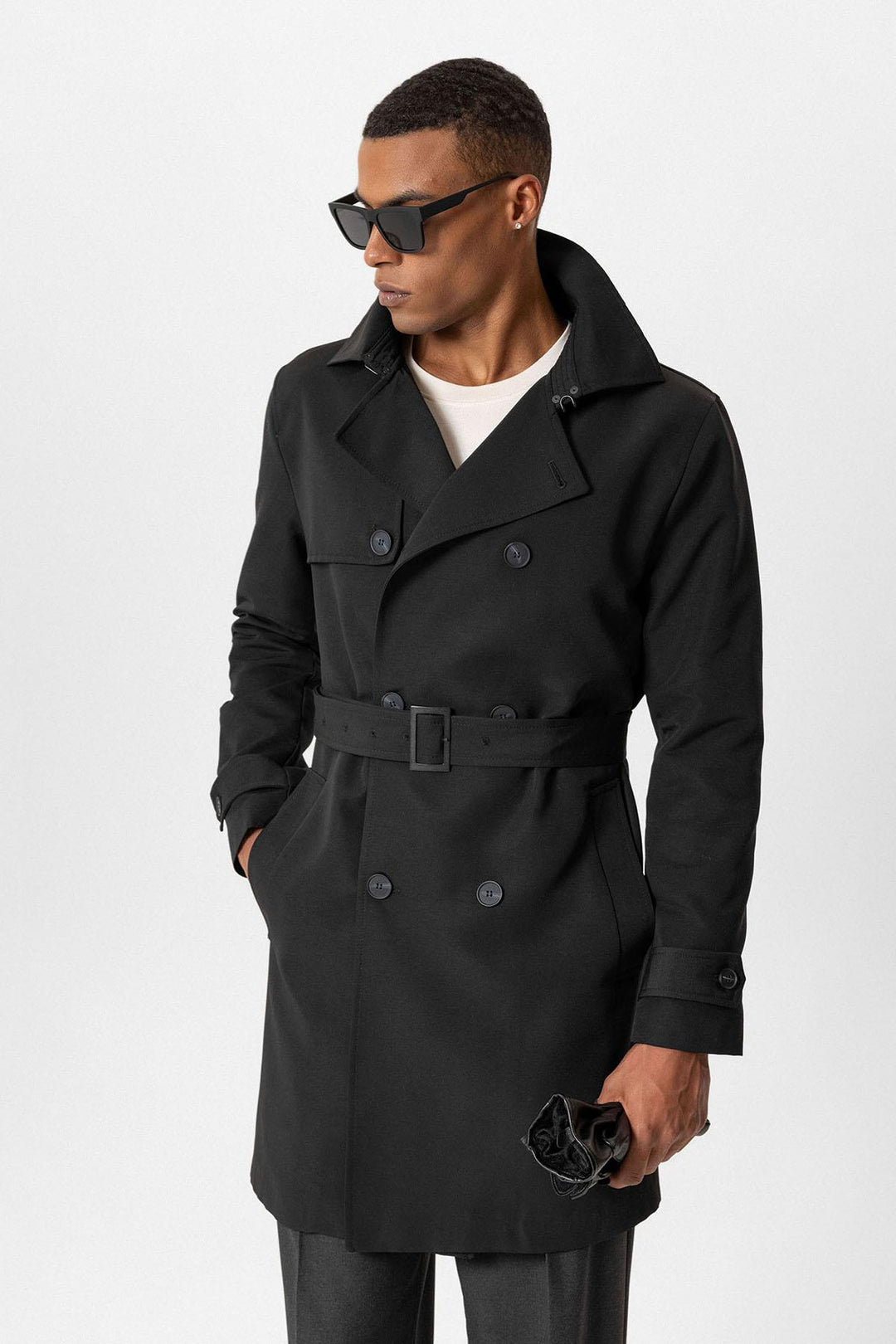 ANT Belted Double Breasted Trench Coat - Terre Haute