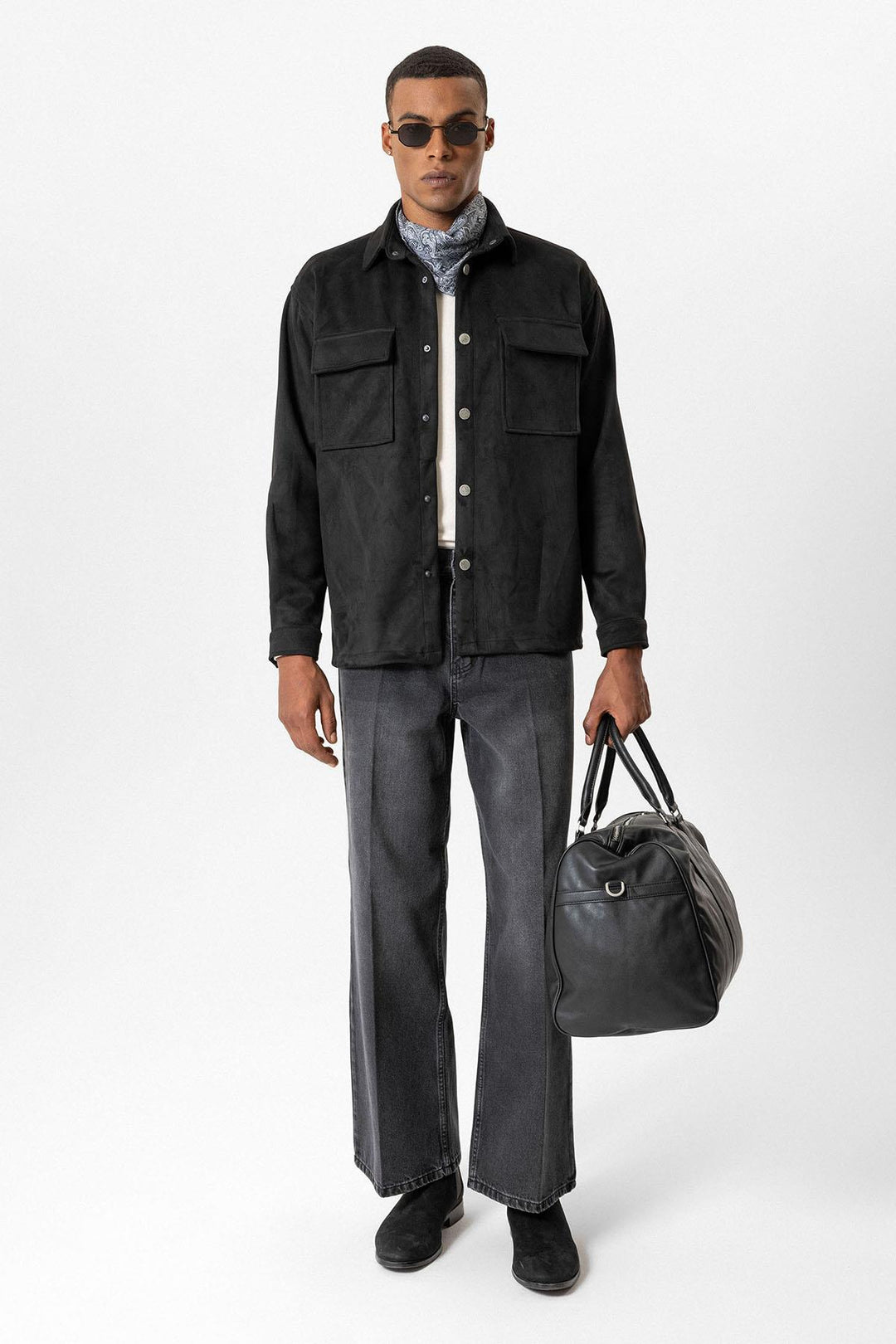 ANT Suede Regular Fit Men's Shirt with Metal Buttons - El Pueblito