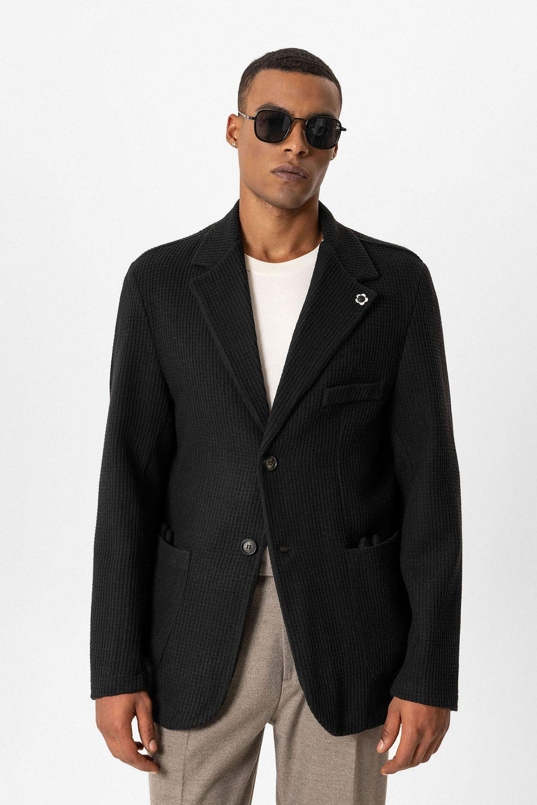 ANT Knitted Textured Men's Jacket - Andújar