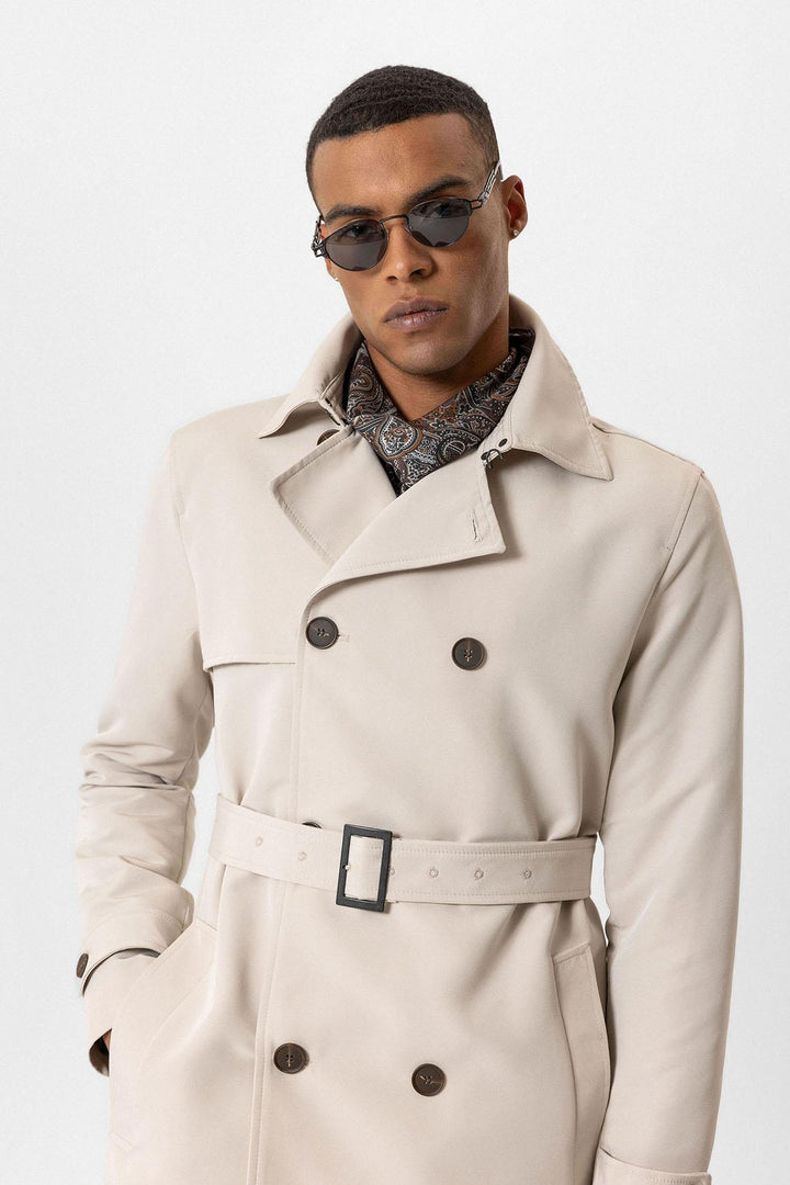 ANT Belted Double Breasted Trench Coat - Bastia