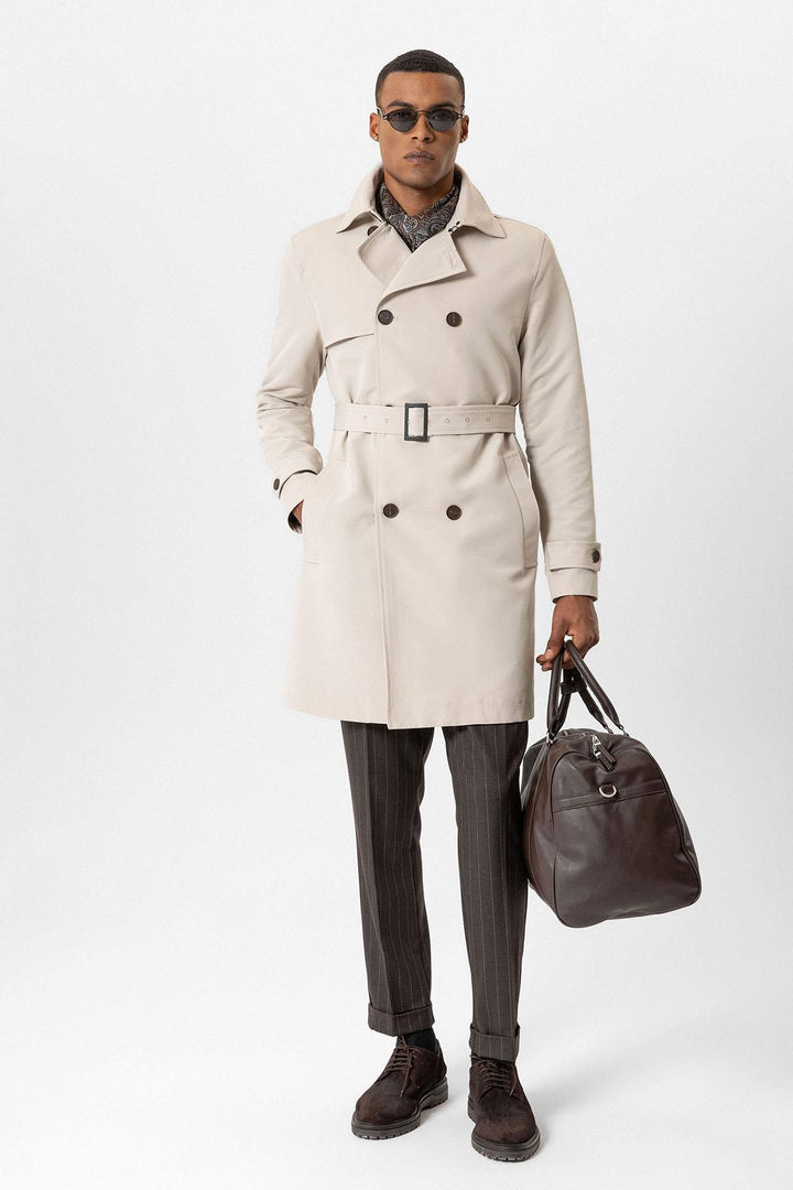 ANT Belted Double Breasted Trench Coat - Bastia
