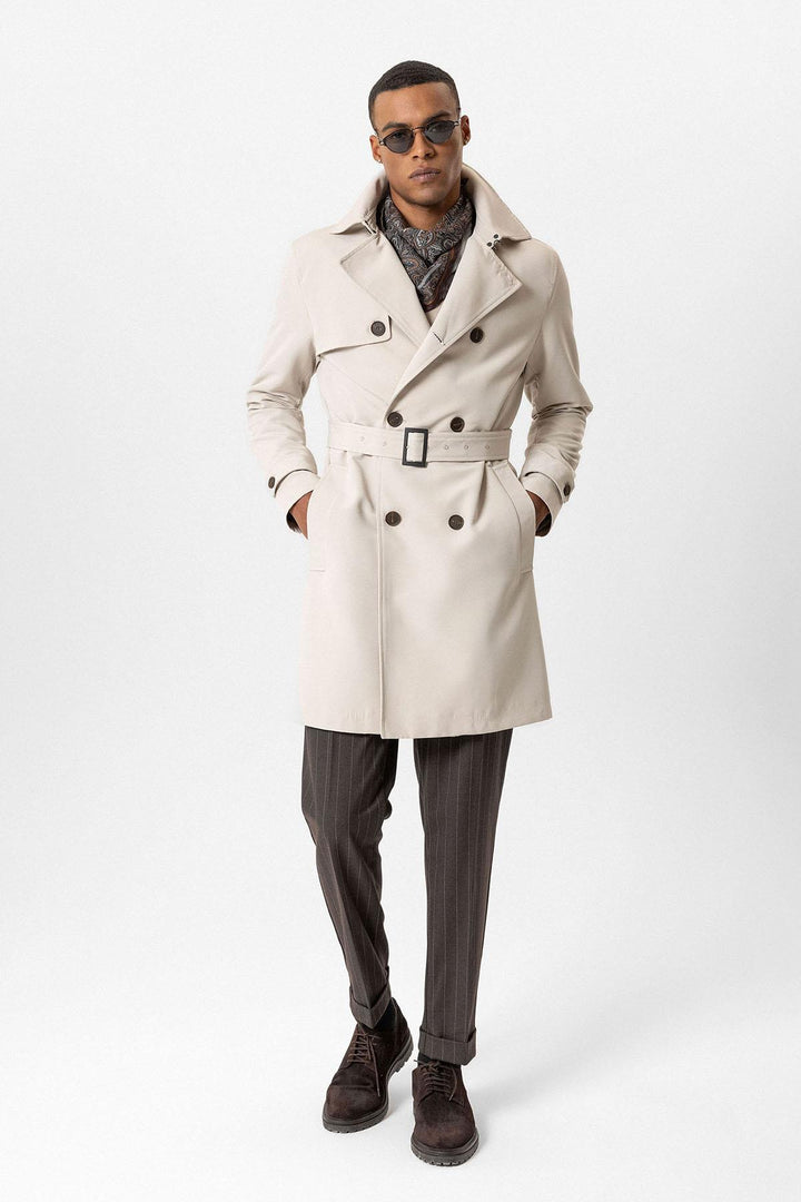 ANT Belted Double Breasted Trench Coat - Bastia