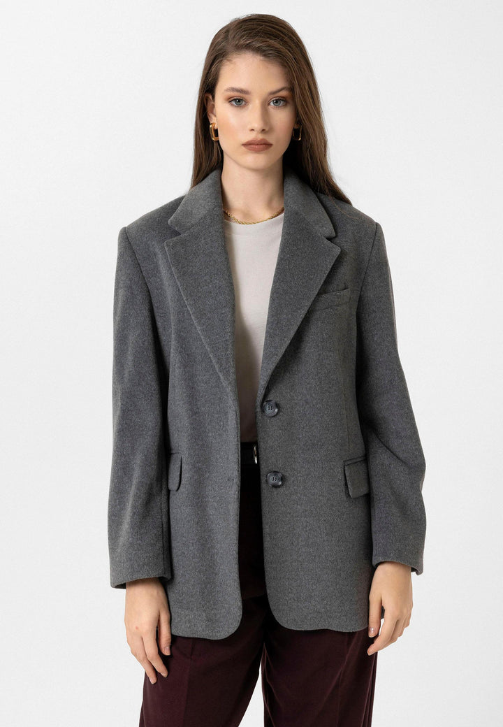 ANT Antioch Anthracite Women's Wool Blend Blazer Jacket - Jonesboro