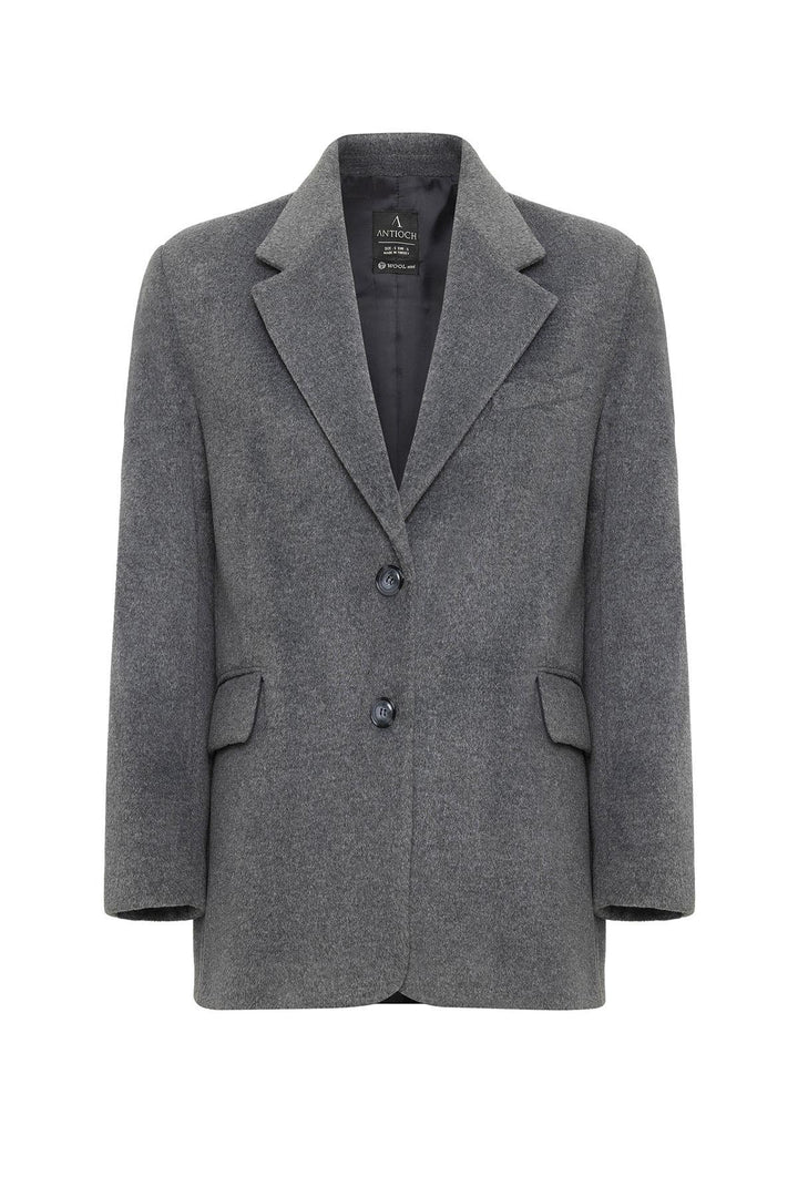 ANT Antioch Anthracite Women's Wool Blend Blazer Jacket - Jonesboro