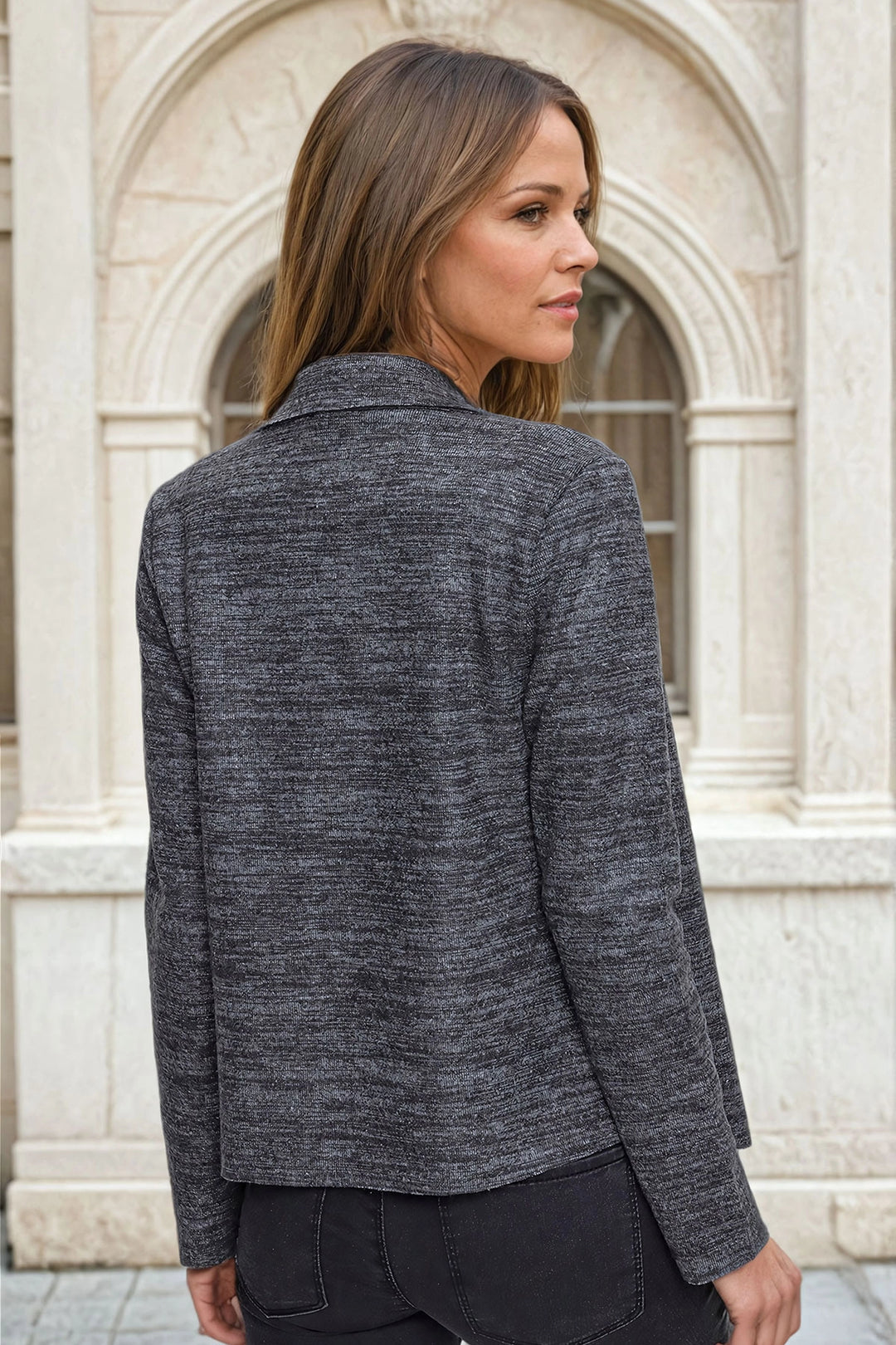 Anthracite Double-Sided Jacket Cardigan BCBSK-25700-2975 - Ocosingo
