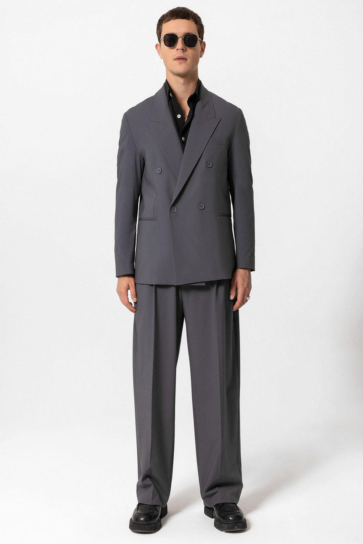 ANT Single Button Double-breasted Men's Blazer Jacket - Bruchsal