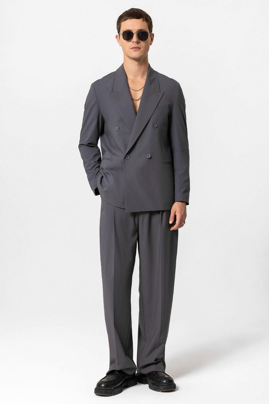 ANT Single Button Double-breasted Men's Blazer Jacket - Bruchsal