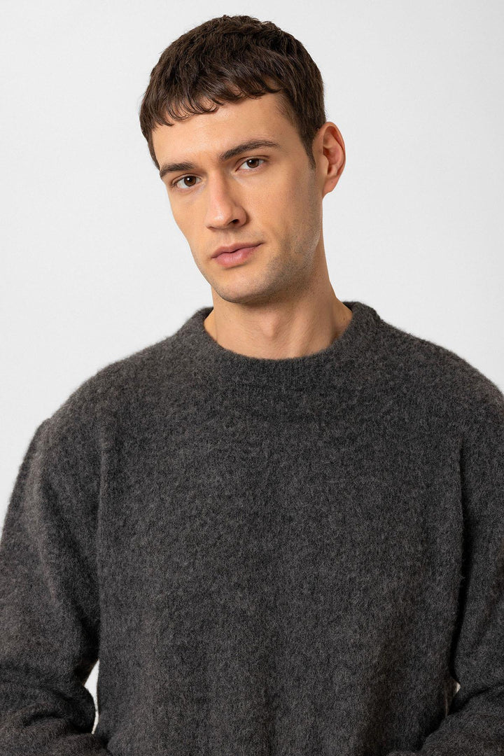 ANT Antioch Anthracite Soft Textured Men's Sweater - Orange