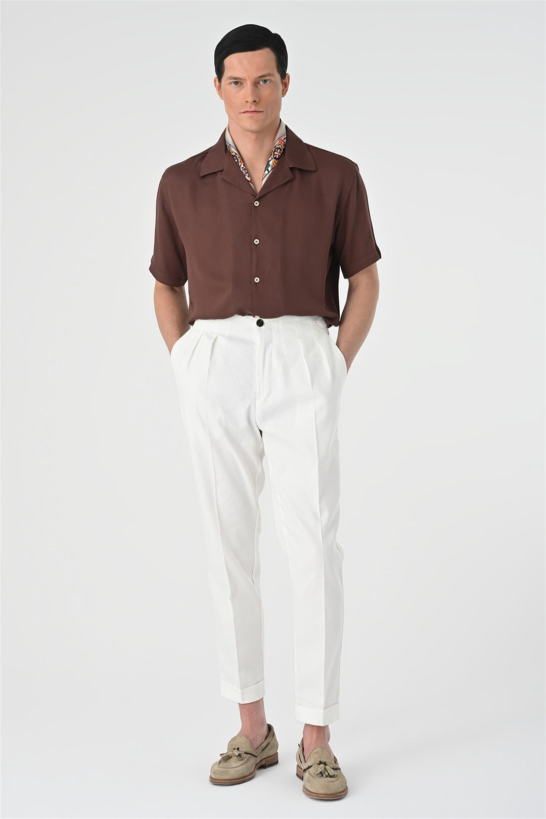 ANT Oversized Short Sleeve Men's Shirt with Applique Collar - Zhovti Vody