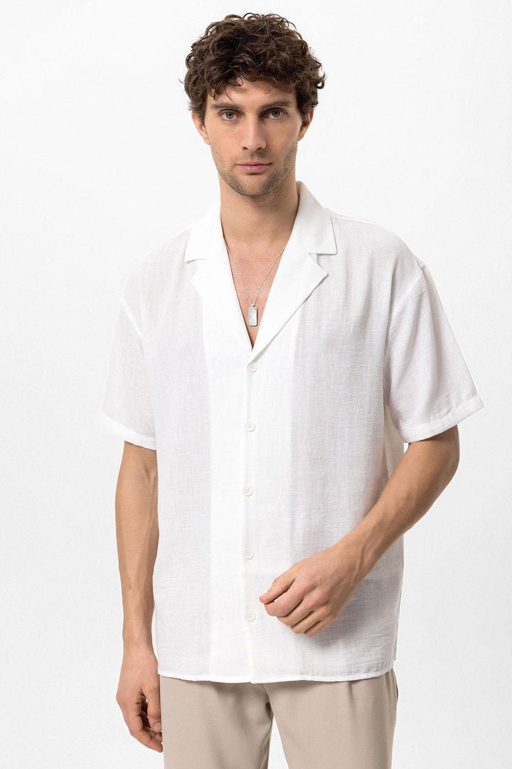ANT Oversized Short Sleeve Men's Shirt with Apach Collar - Reşiţa