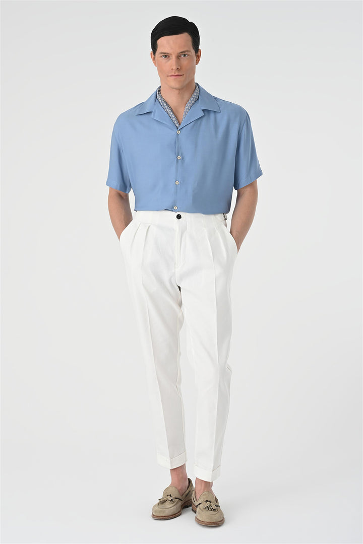 ANT Oversized Short Sleeve Men's Shirt with Applique Collar - Löhne