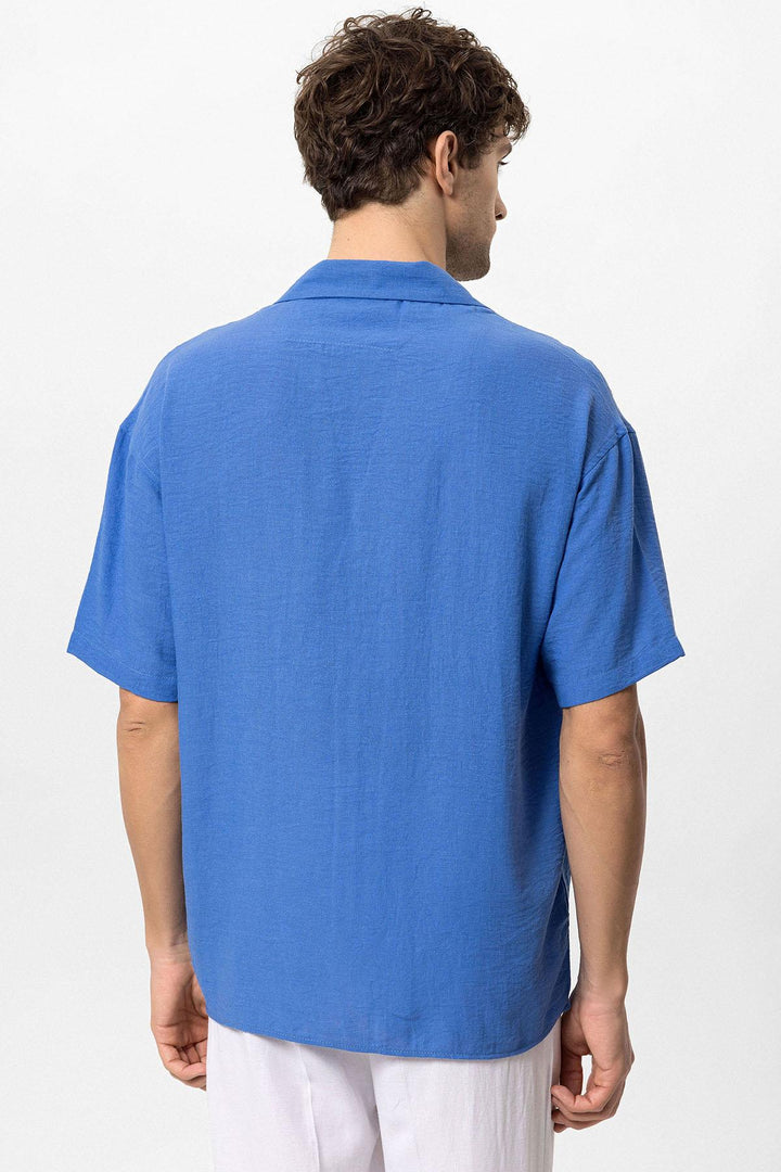 ANT Oversized Short Sleeve Men's Shirt with Apach Collar - Saint-Eustache