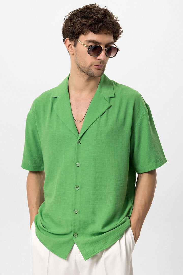 ANT Oversized Short Sleeve Men's Shirt with Apach Collar - Hrodna