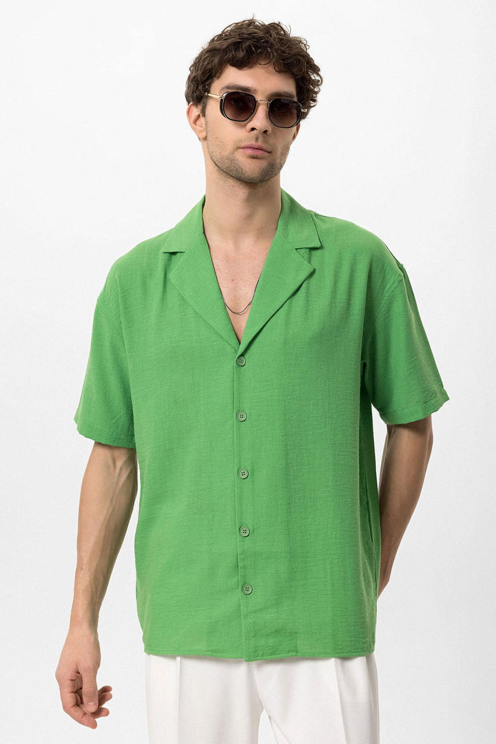 ANT Oversized Short Sleeve Men's Shirt with Apach Collar - Hrodna