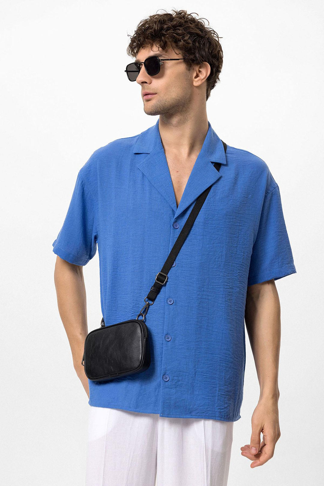 ANT Oversized Short Sleeve Men's Shirt with Apach Collar - Saint-Eustache