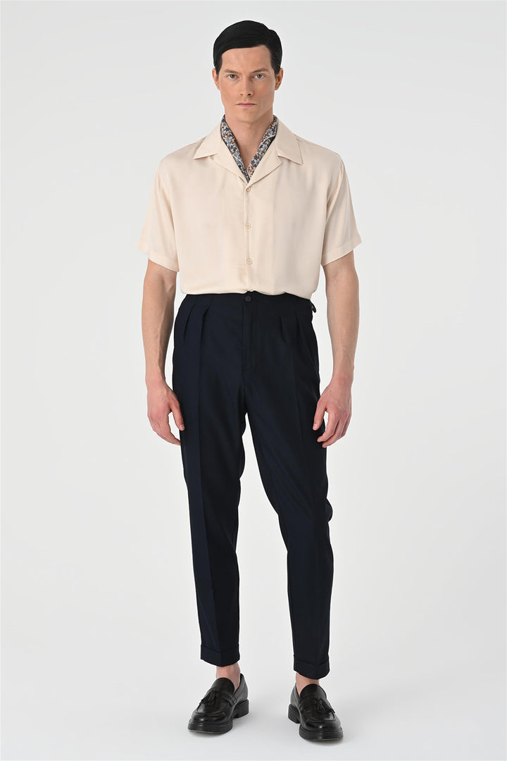 ANT Oversized Short Sleeve Men's Shirt with Applique Collar - Eastleigh
